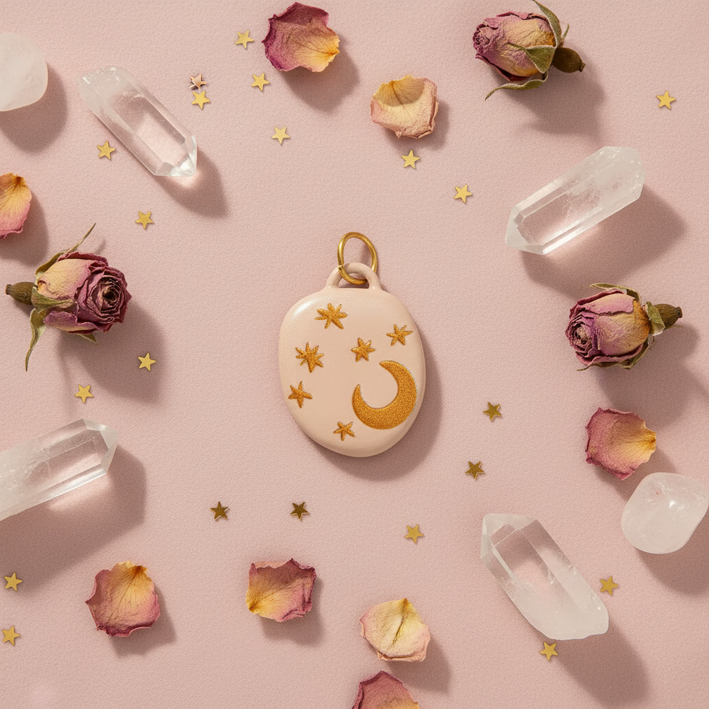 Moon Charm - Rose Flatlay