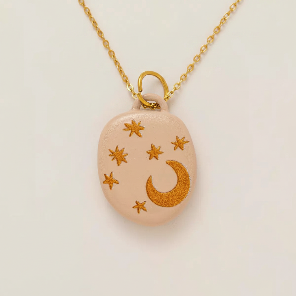 Moon Star Ceramic Charm 2