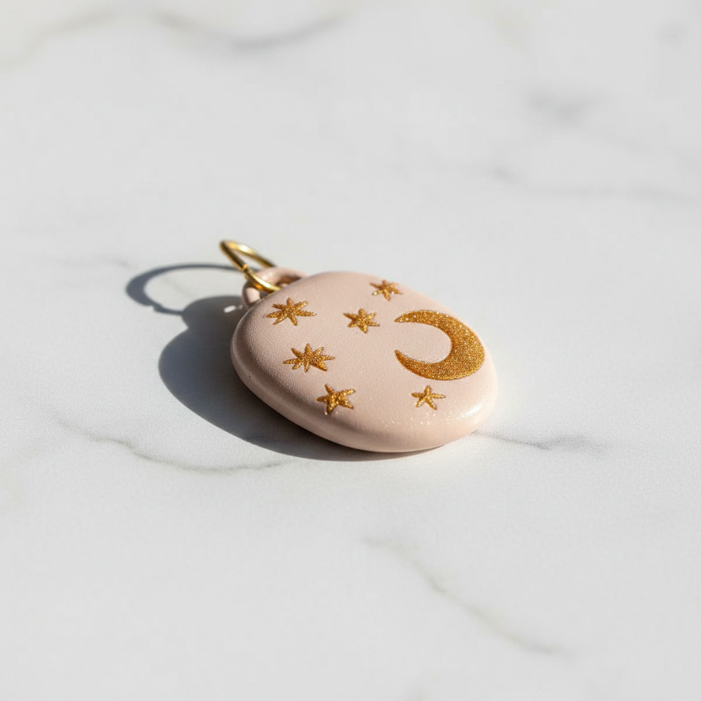Moon Star Ceramic Charm 5