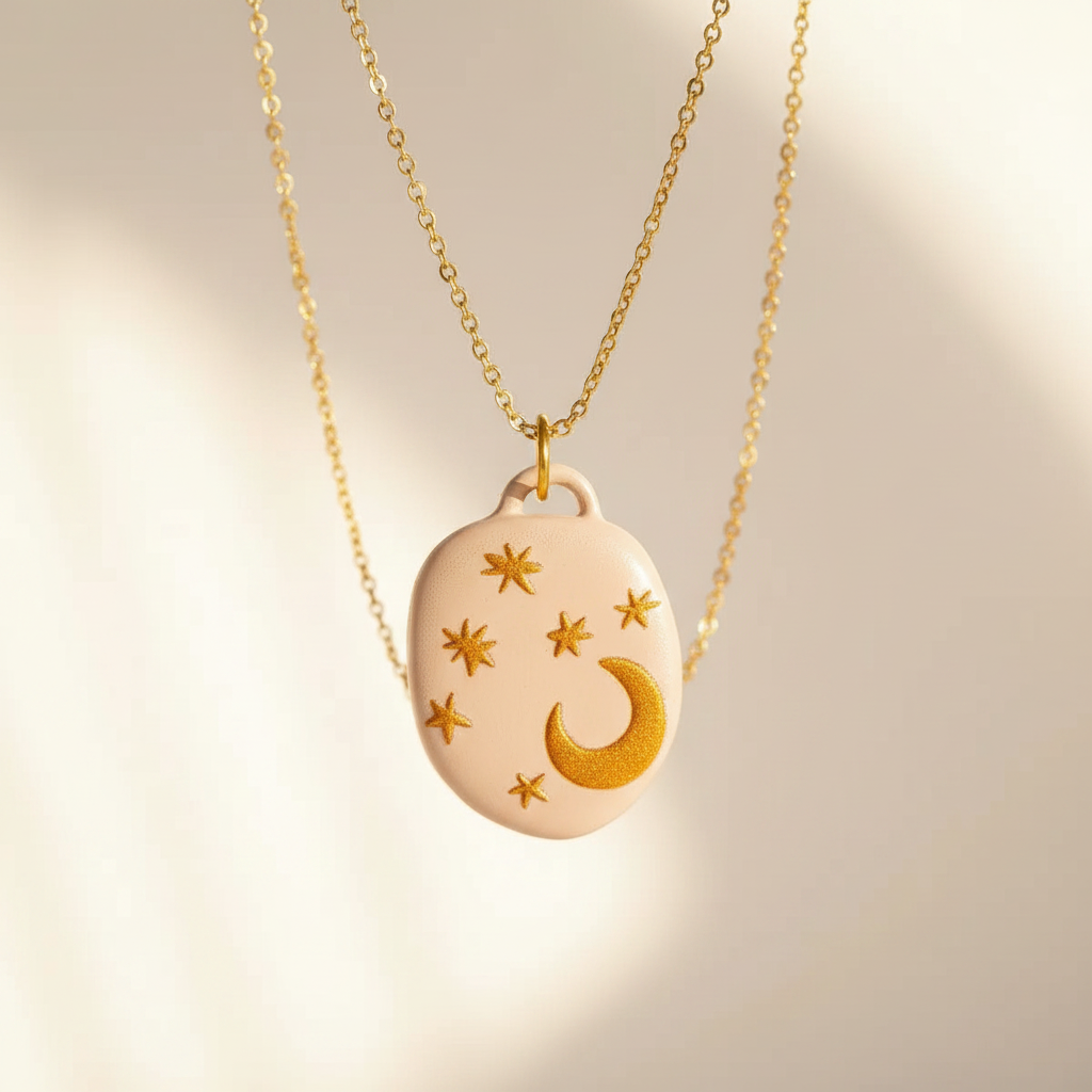 Moon Star Ceramic Charm 7