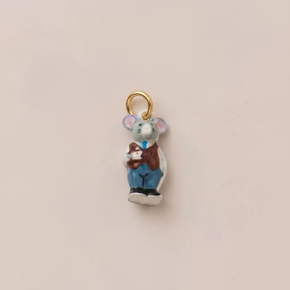 Mouse Charm 1 - Beige Background