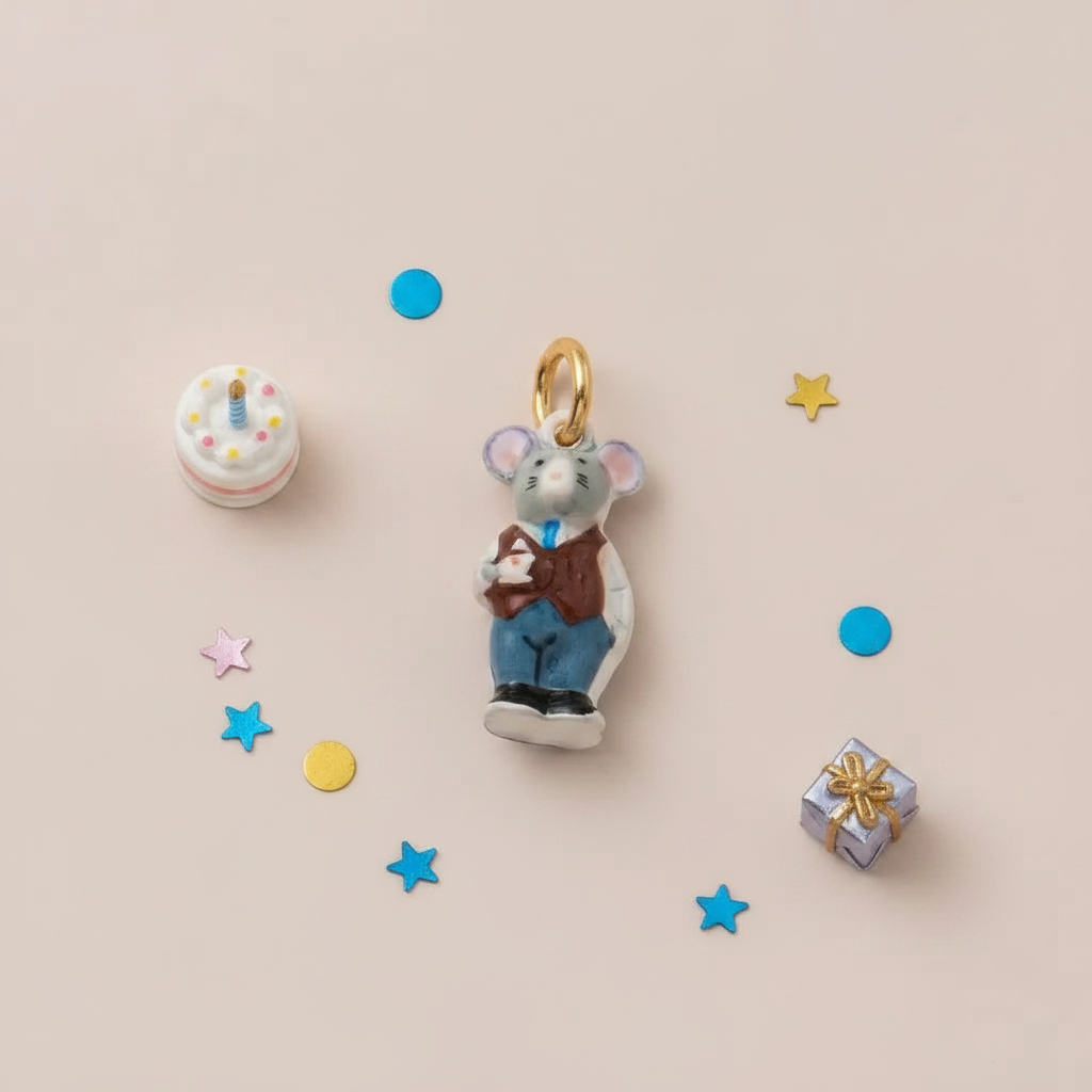 Mouse Charm 4 - Birthday Scene
