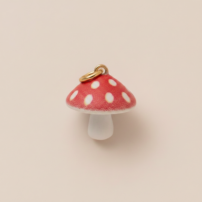 Mushroom Charm 1 - Beige Background