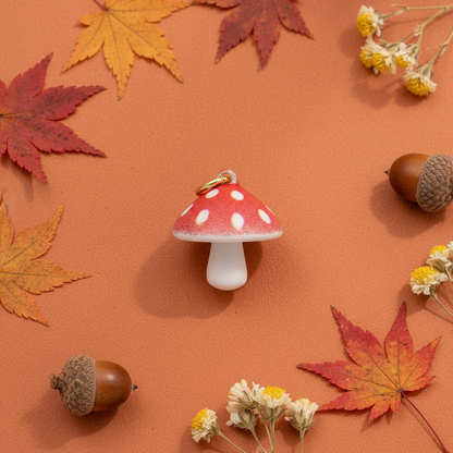 Mushroom Charm - Autumn Woodland