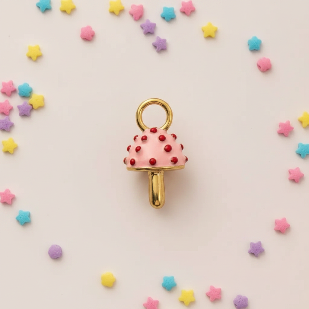 Mushroom Charm - Confetti Flat Lay