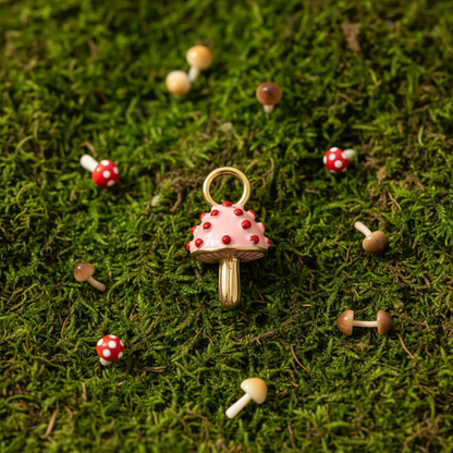 Mushroom Charm - Cottagecore Moss