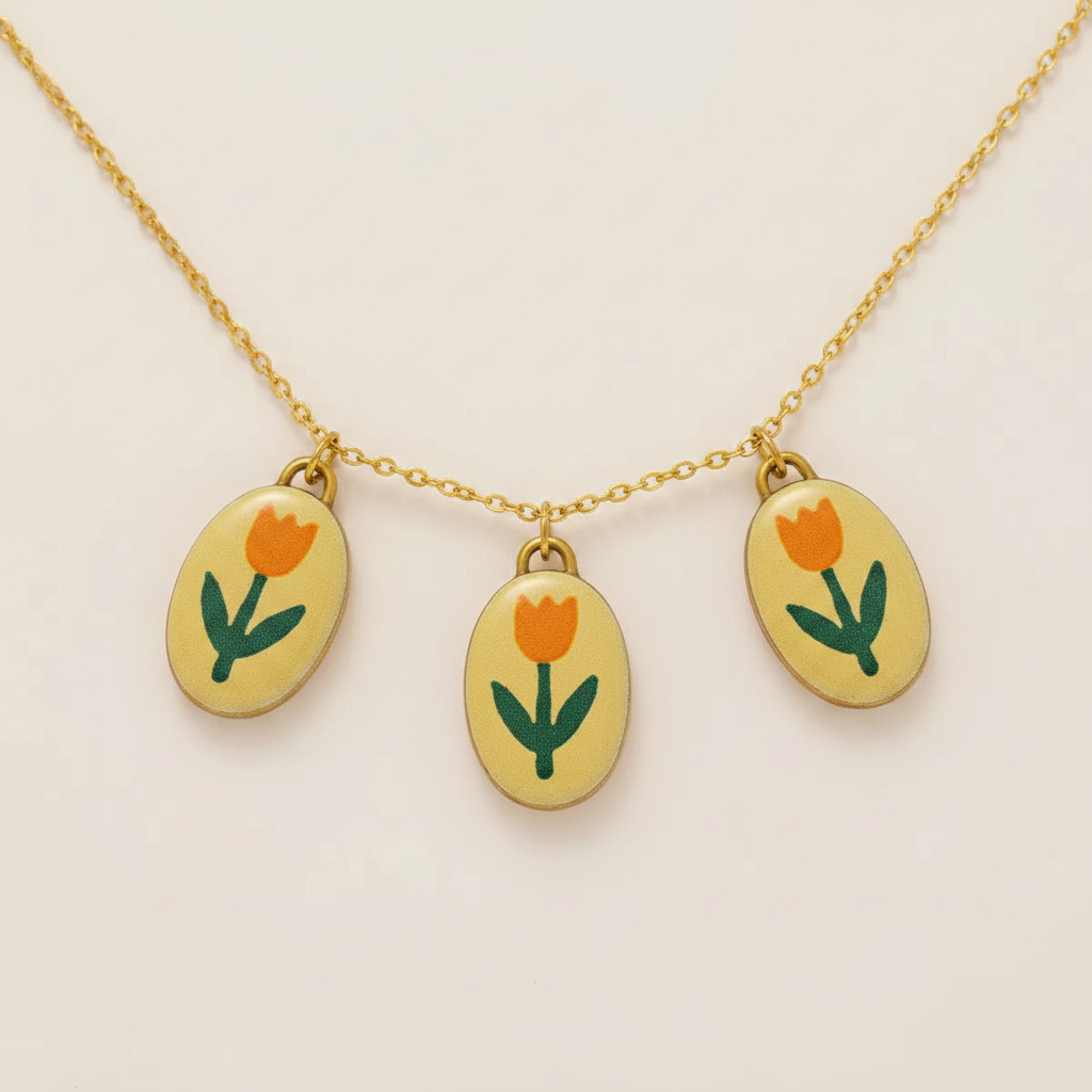 Orange Tulip Charm 3