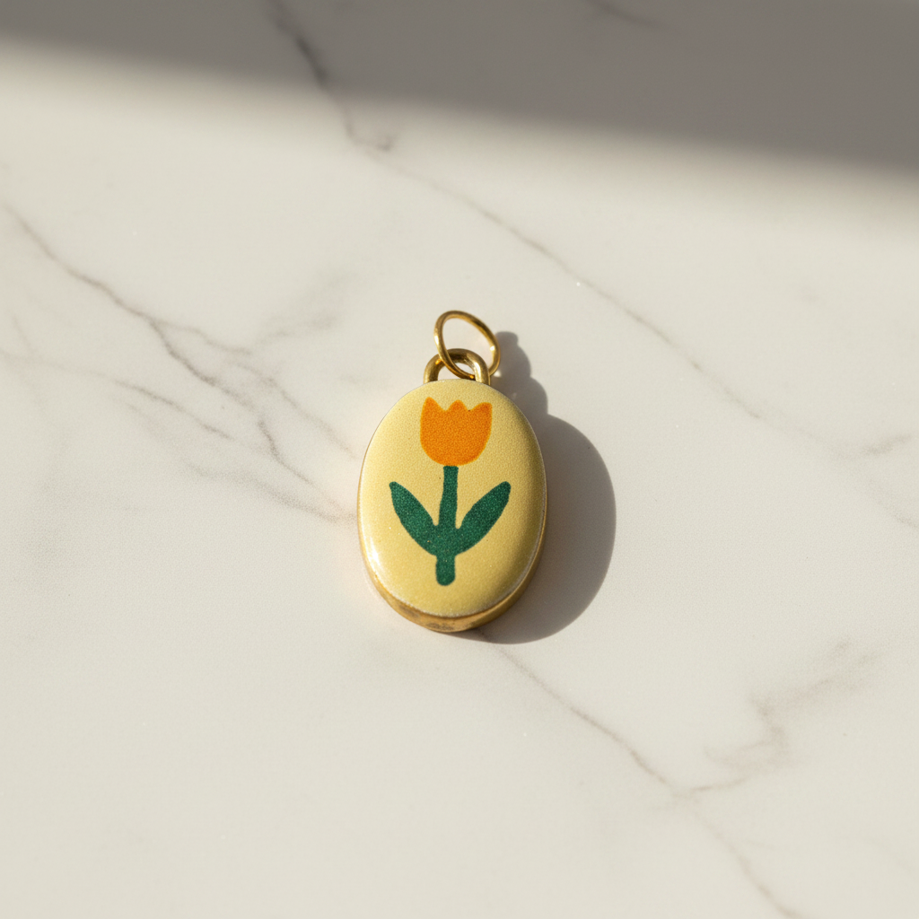 Orange Tulip Charm 5
