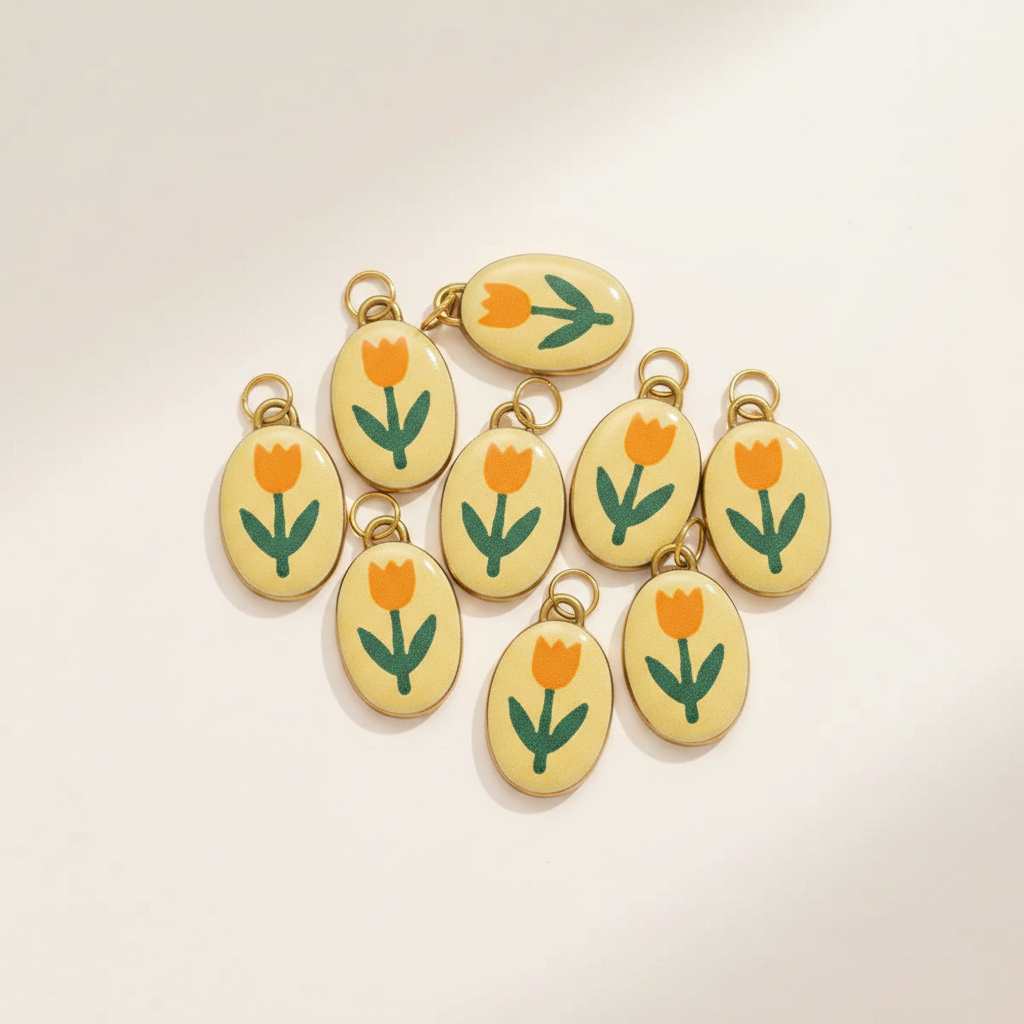 Orange Tulip Charm 6