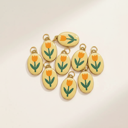 Orange Tulip Charm 6