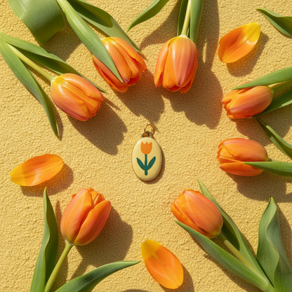 Orange Tulip Charm 8