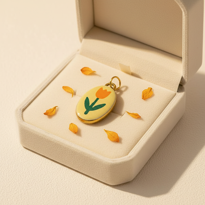 Orange Tulip - Jewelry Box