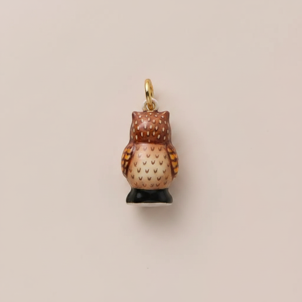 Owl Charm - Back View