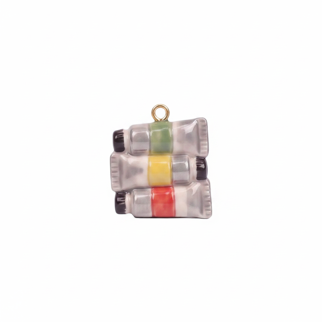 Paint Tubes Charm - Pure White