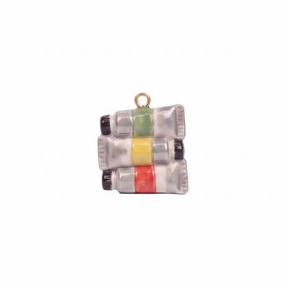Paint Tubes Charm - Pure White