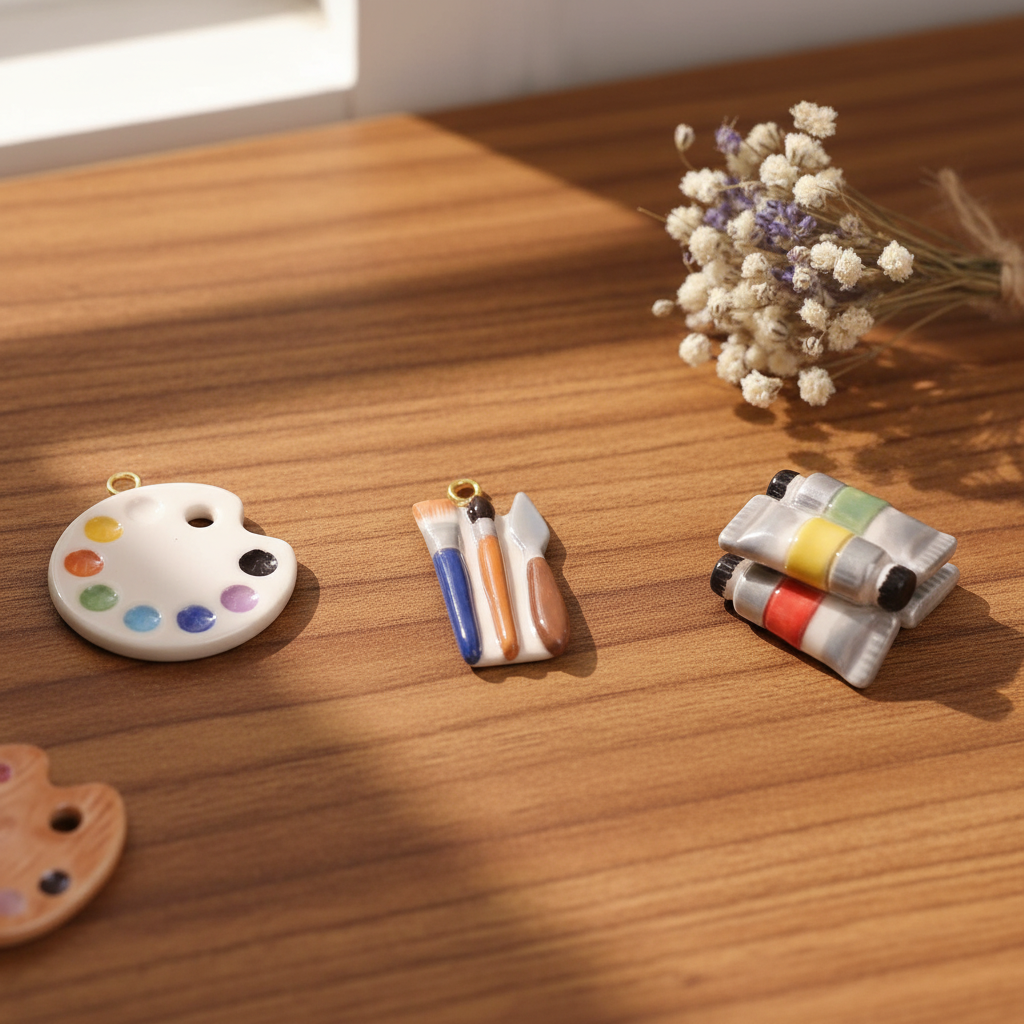 Paintbrushes Charm - Artist Desk