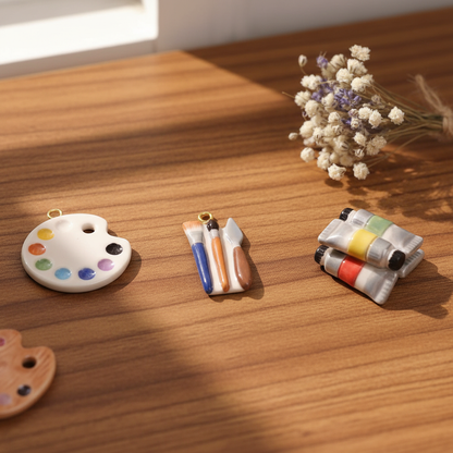 Paintbrushes Charm - Artist Desk