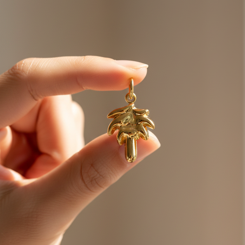 Palm Tree Charm - Hand Hold Lifestyle