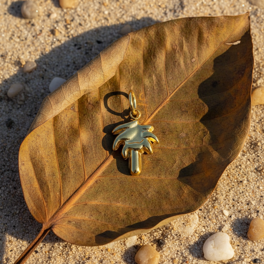 Palm Tree Charm - Tropical Leaf