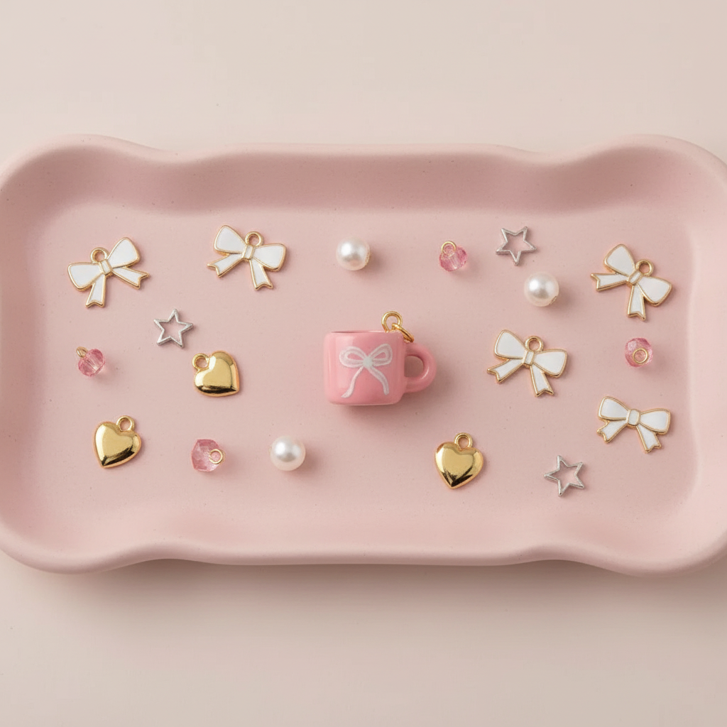 Pink Bow Mug - Coquette Jewelry Tray