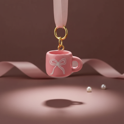 Pink Bow Mug - Dusty Rose Editorial