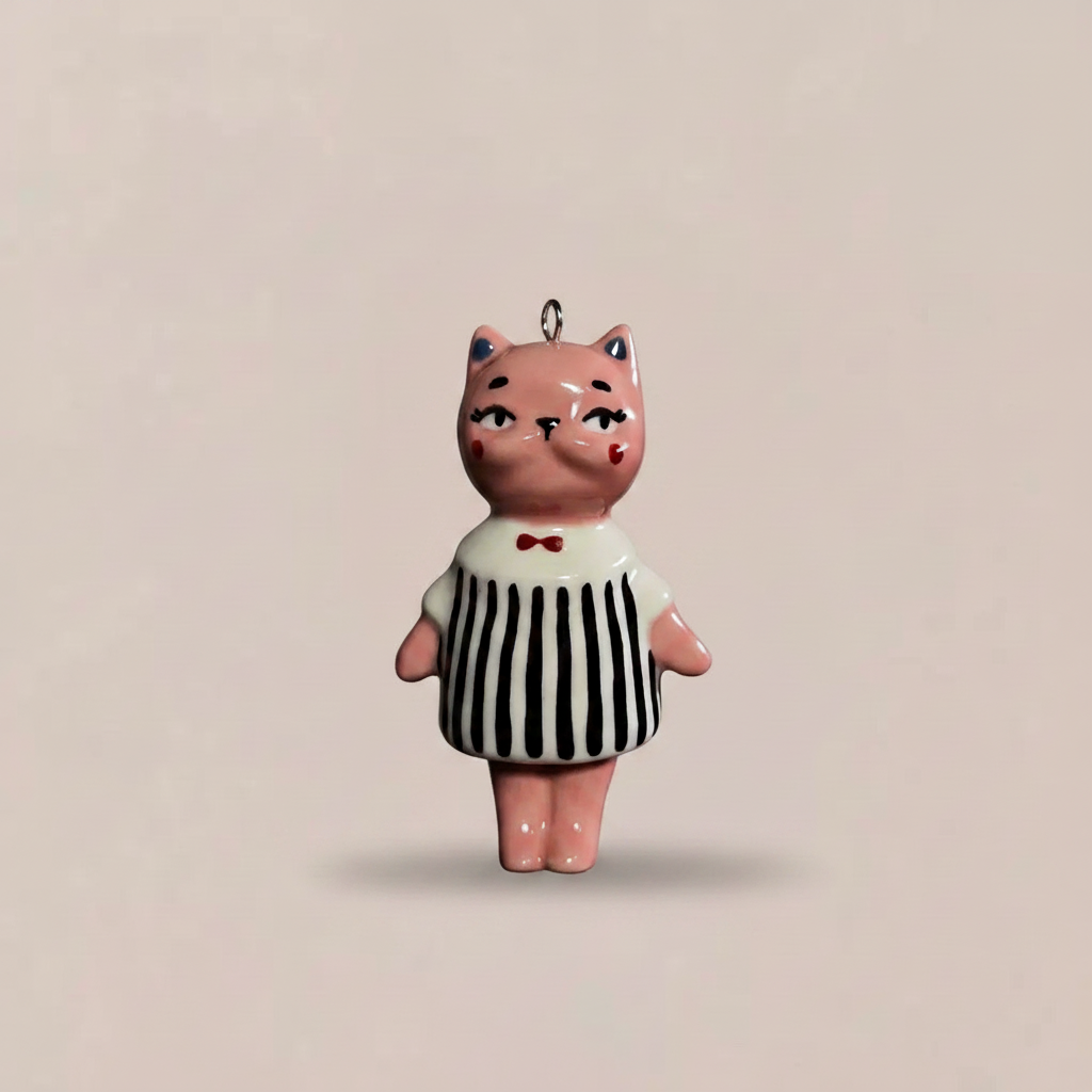 Pink Stripe Cat - Main
