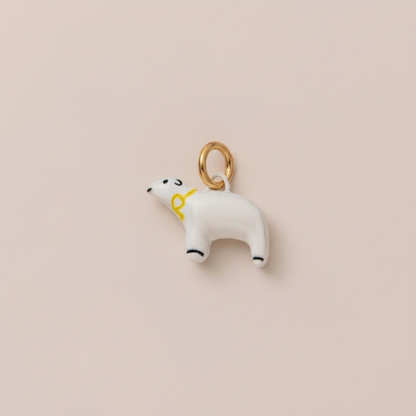 Polar Bear Charm 1 - Beige Background