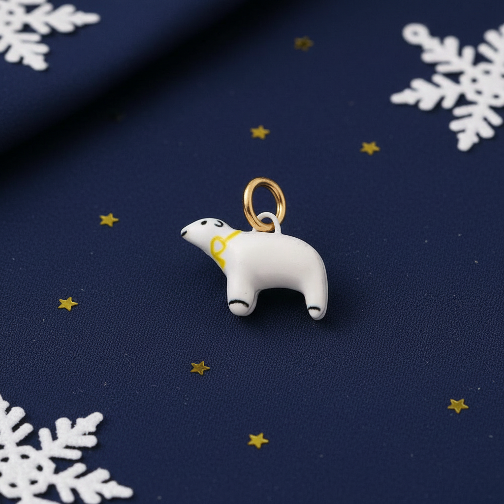 Polar Bear Charm 9 - Navy Night