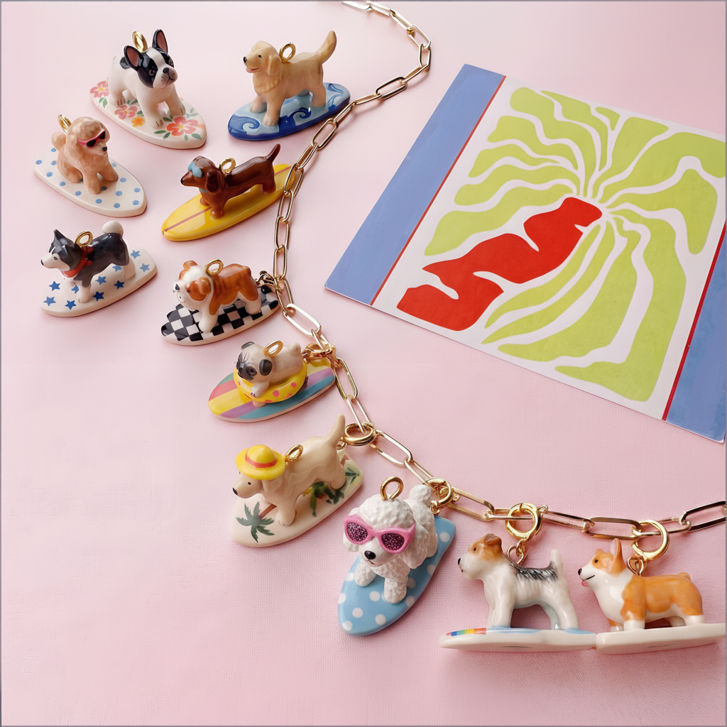 Poodle Charm - Pink Lifestyle