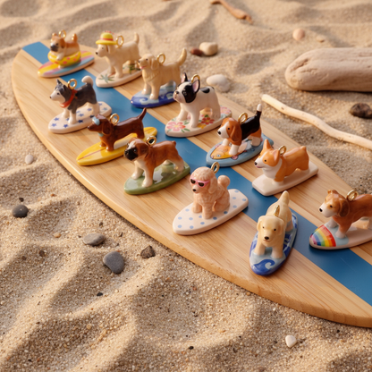 Poodle Charm - Wooden Board Display