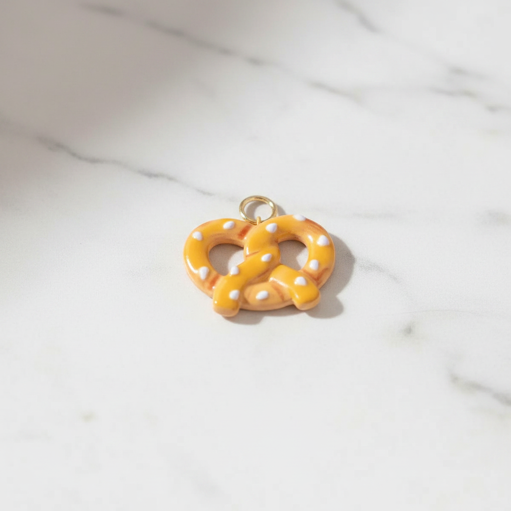 Pretzel Charm - Marble