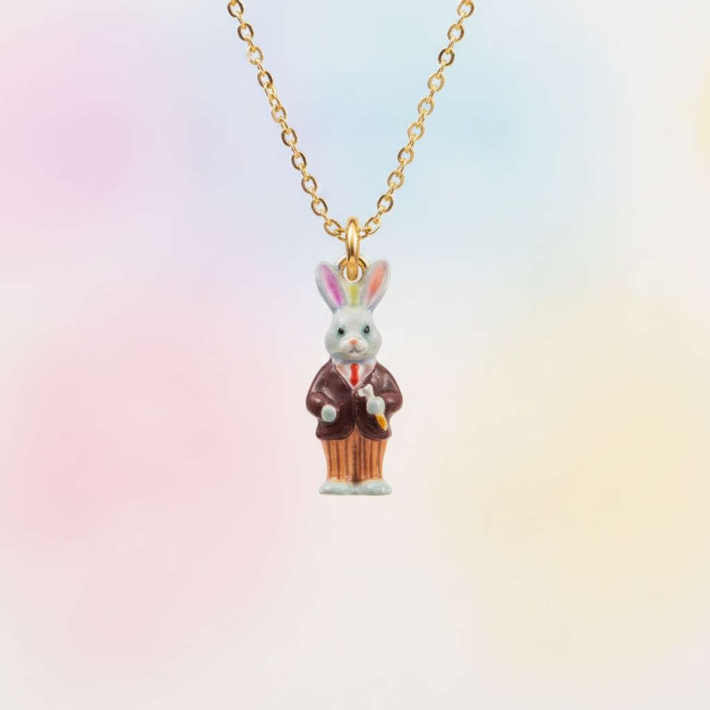 Rabbit Charm 3 - Gold Chain