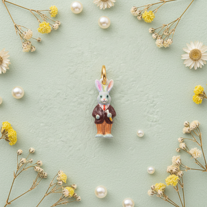 Rabbit Charm 4 - Sage Green