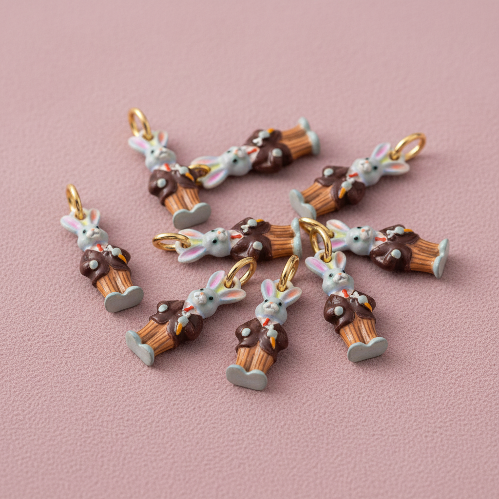 Rabbit Charm 7 - Pink Group