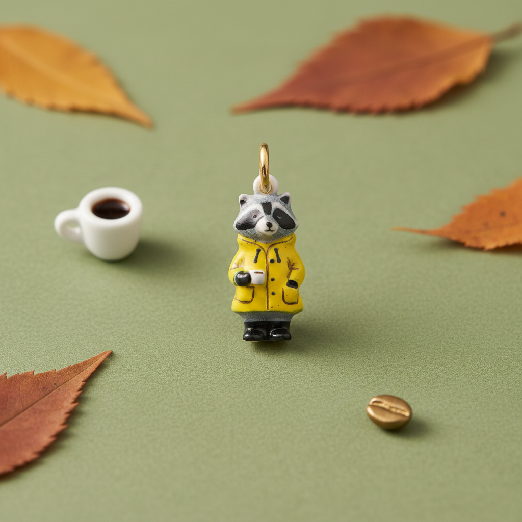 Raccoon Charm 11 - Cafe Vibe