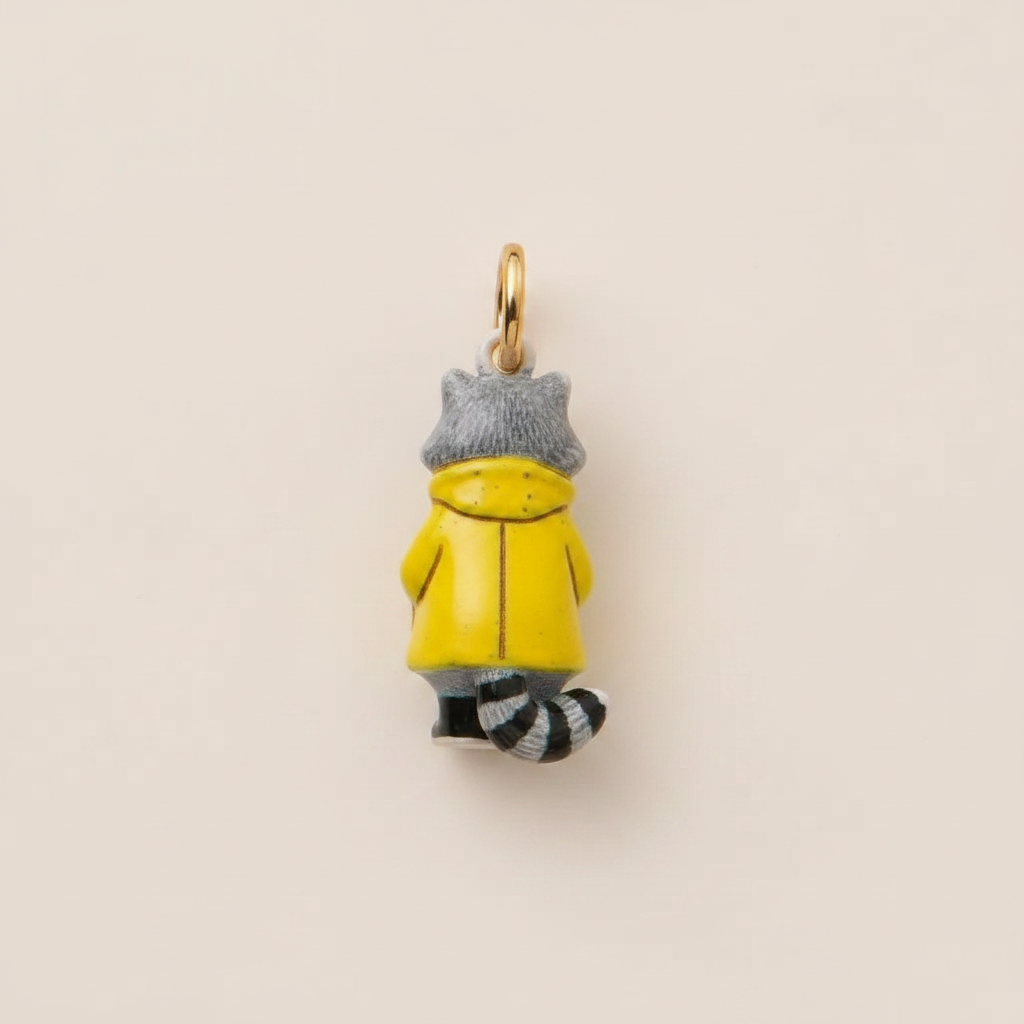 Raccoon Charm - Back View
