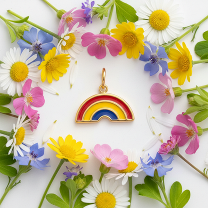 Rainbow with flowers