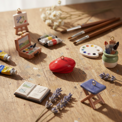 Red Beret Charm - Artist Desk