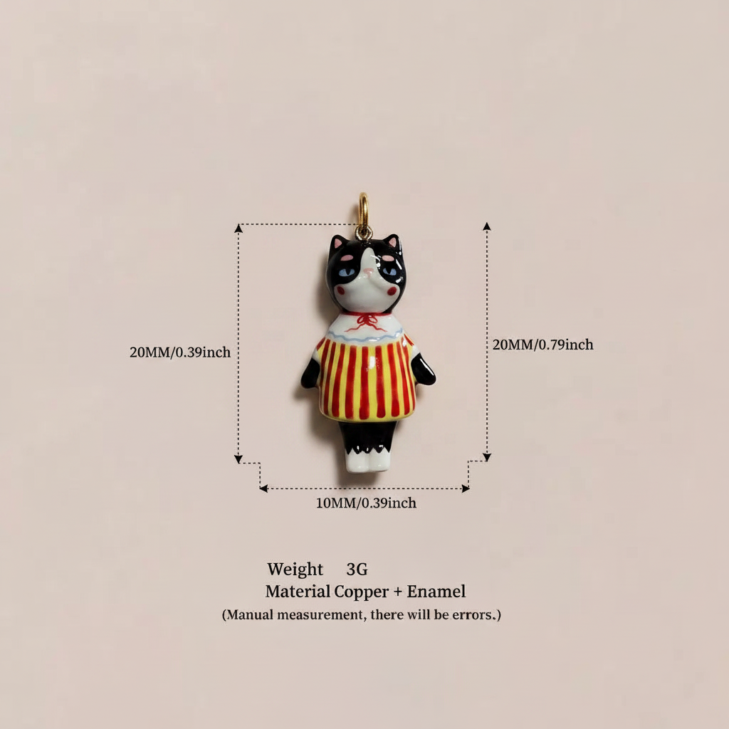 Red Stripe Cat - Dimension Sheet