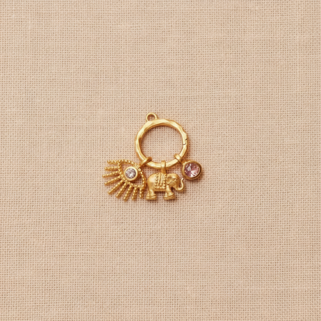 Ring Clasp Charms Flatlay