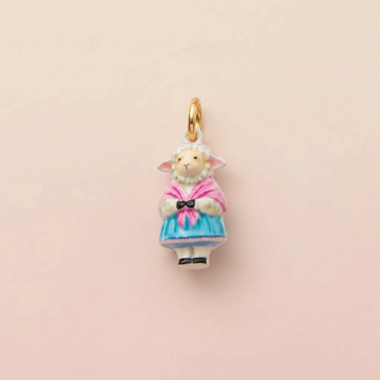 Sheep Charm 1 - Pink Background