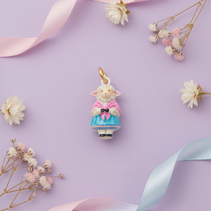 Sheep Charm 4 - Lavender Scene
