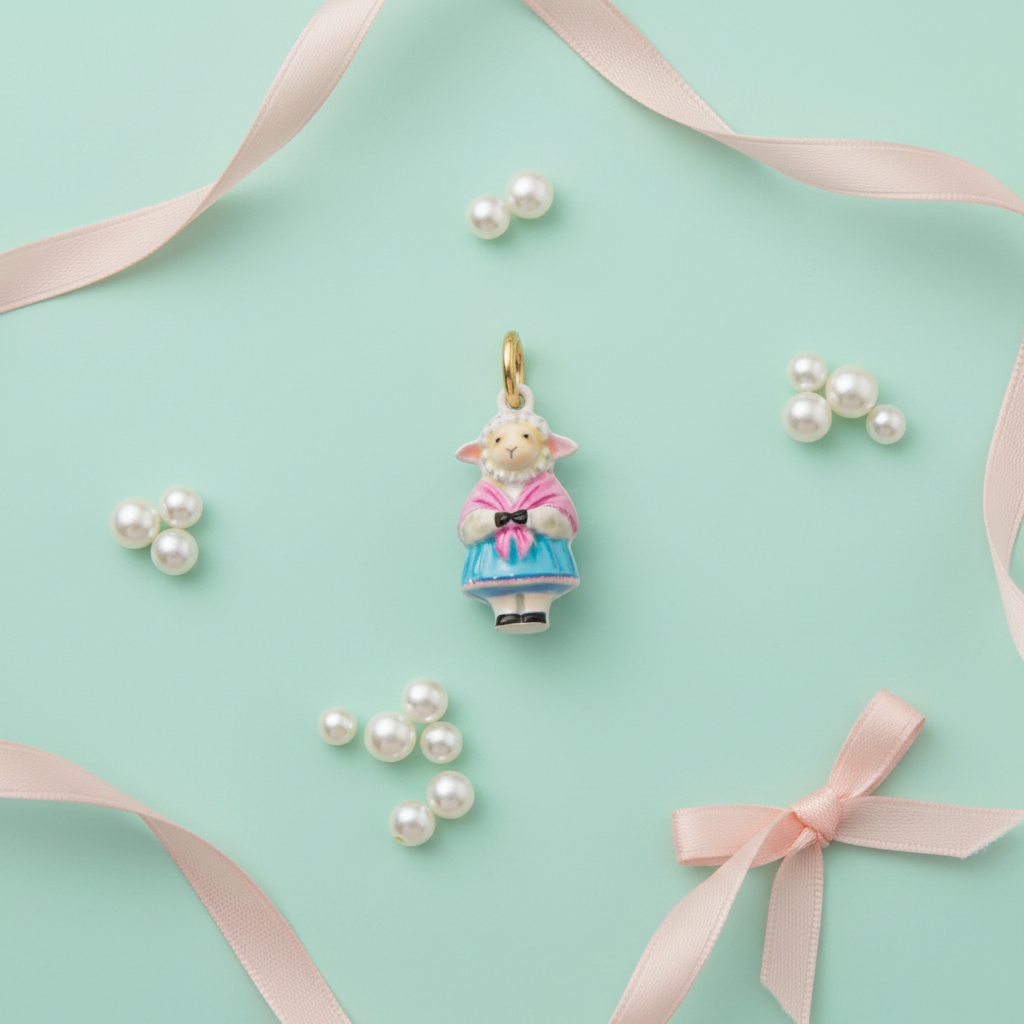Sheep Charm 9 - Mint Green