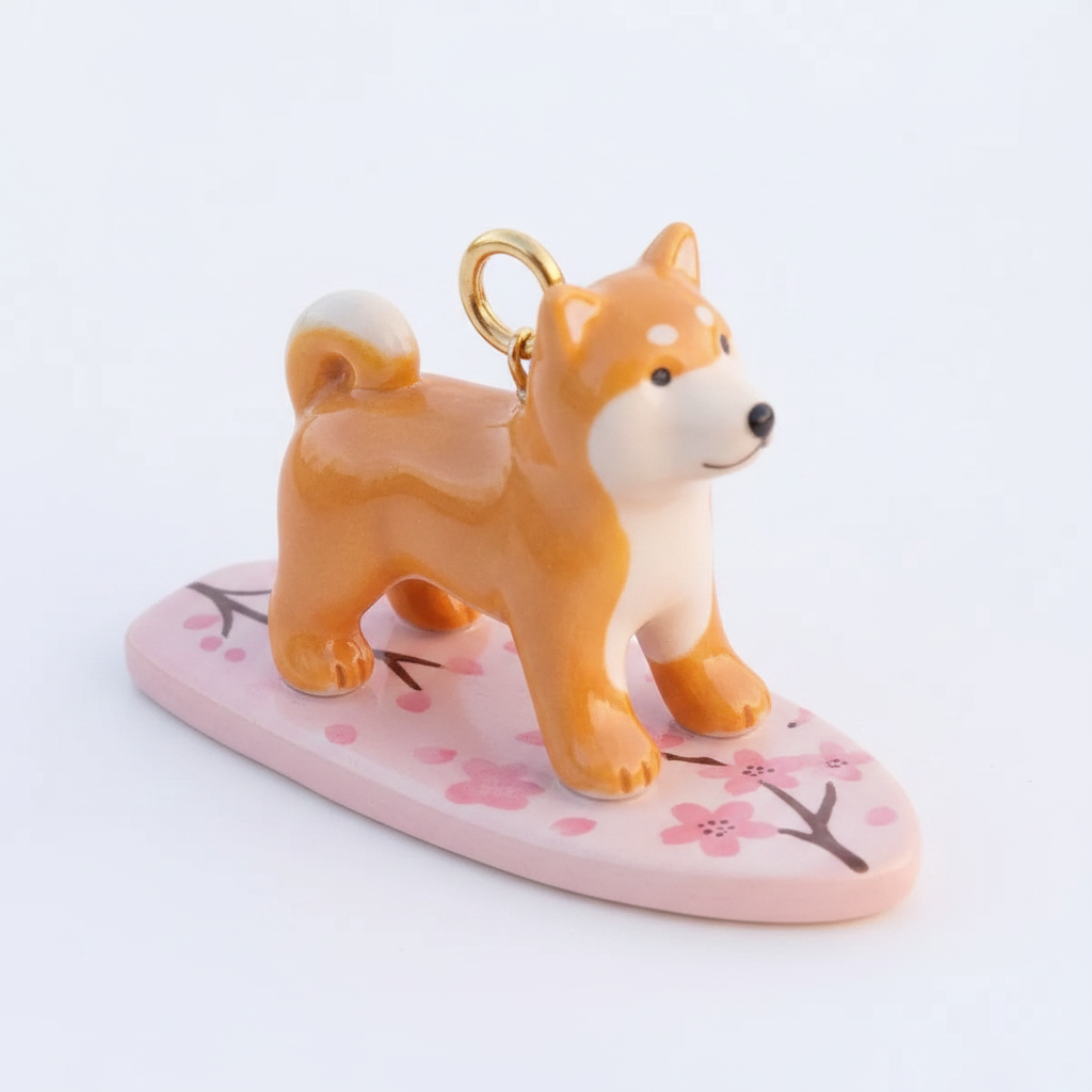 Shiba Inu Charm - Close-up Detail