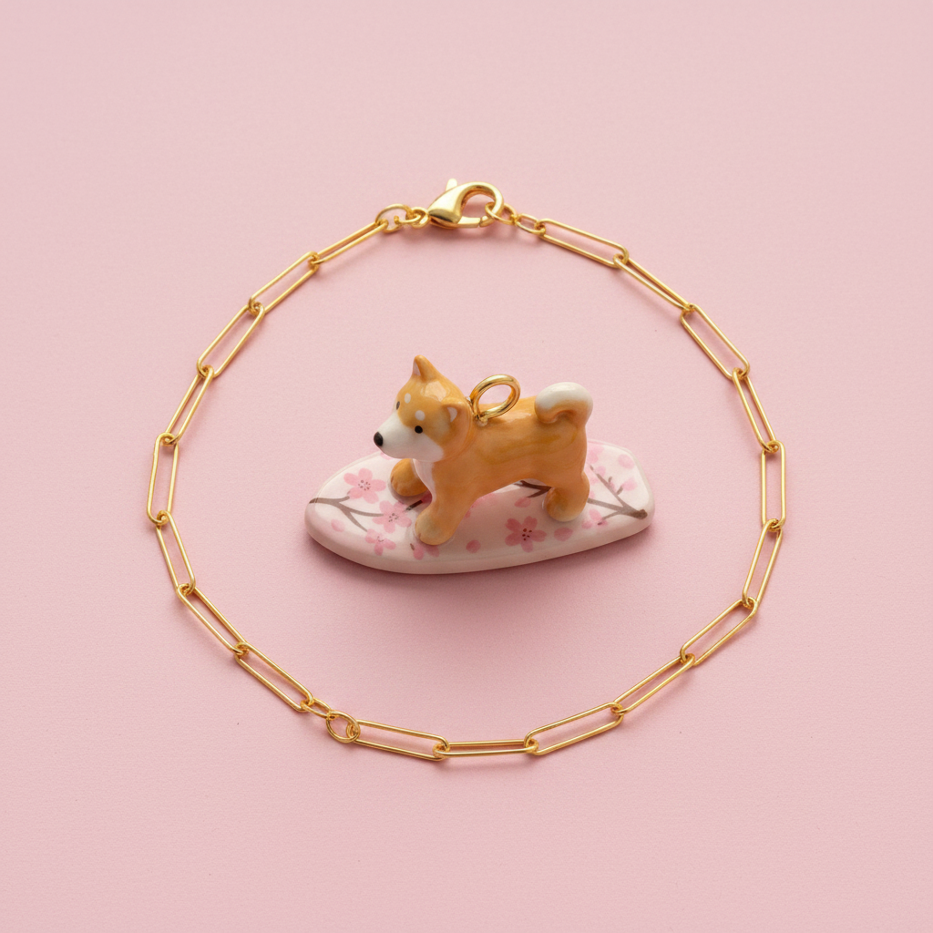 Shiba Inu Charm - Necklace Styling