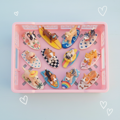 Shiba Inu Charm - Pink Crate Display