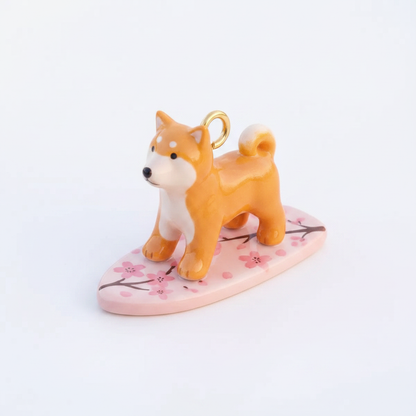 Shiba Inu Charm - White Background Retry