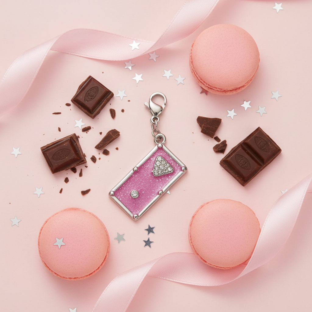 Silver Chocolate Bar - Dessert Flat Lay