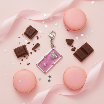 Silver Chocolate Bar - Dessert Flat Lay