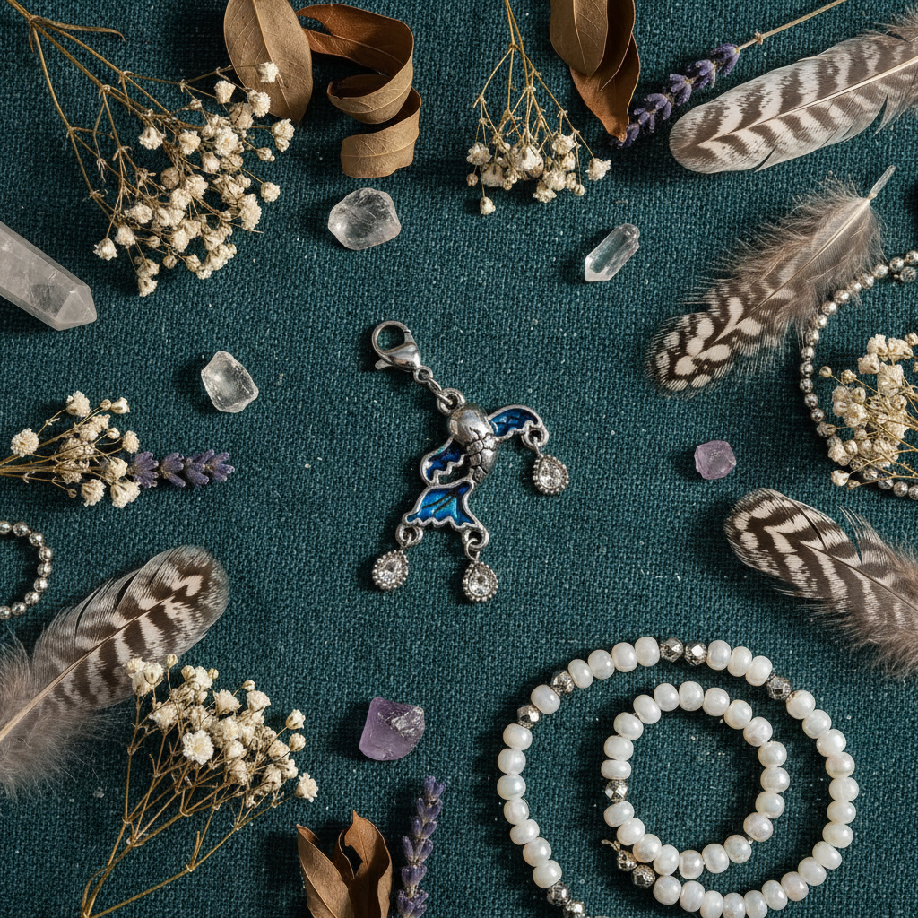 Silver Scarab - Boho Flat Lay